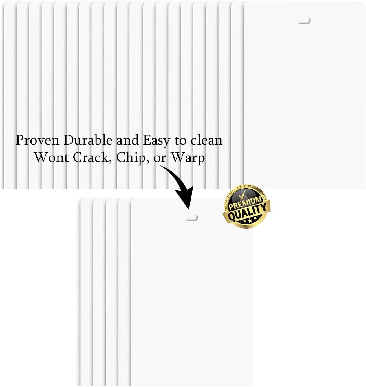 Vertical Blinds Replacement Slats Heavy Duty PVC Smooth Curved (White) You Pick Size and Quantity (82.5 Inches) (25 Slats)