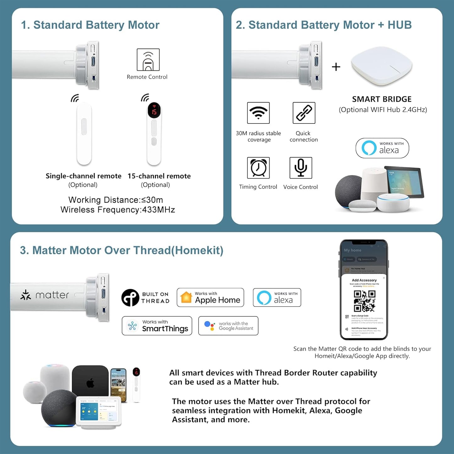 Bringnox Motorized Blinds with Remote,100% Blackout Smart Roller Blinds Compatible with Apple Homekit Google Home and Alexa Via HUB,and Customized(Linen Stone-01)