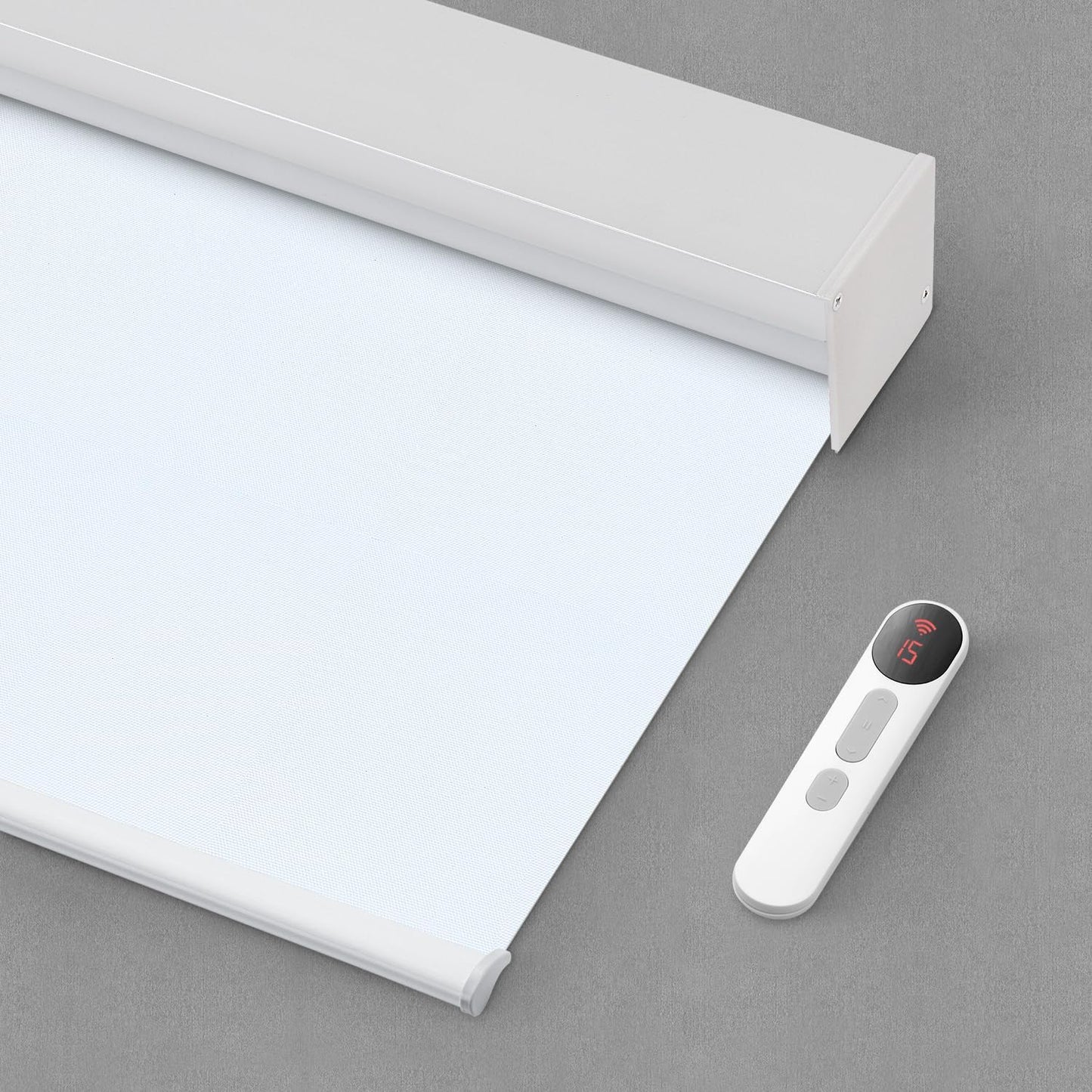 Bringnox Motorized Blinds with Remote,100% Blackout Smart Roller Blinds Compatible with Apple Homekit Google Home and Alexa Via HUB,and Customized(Linen Stone-01)