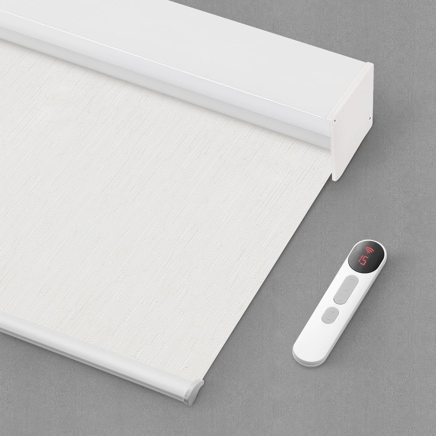 Bringnox Motorized Blinds with Remote,100% Blackout Smart Roller Blinds Compatible with Apple Homekit Google Home and Alexa Via HUB,and Customized(Linen Stone-01)