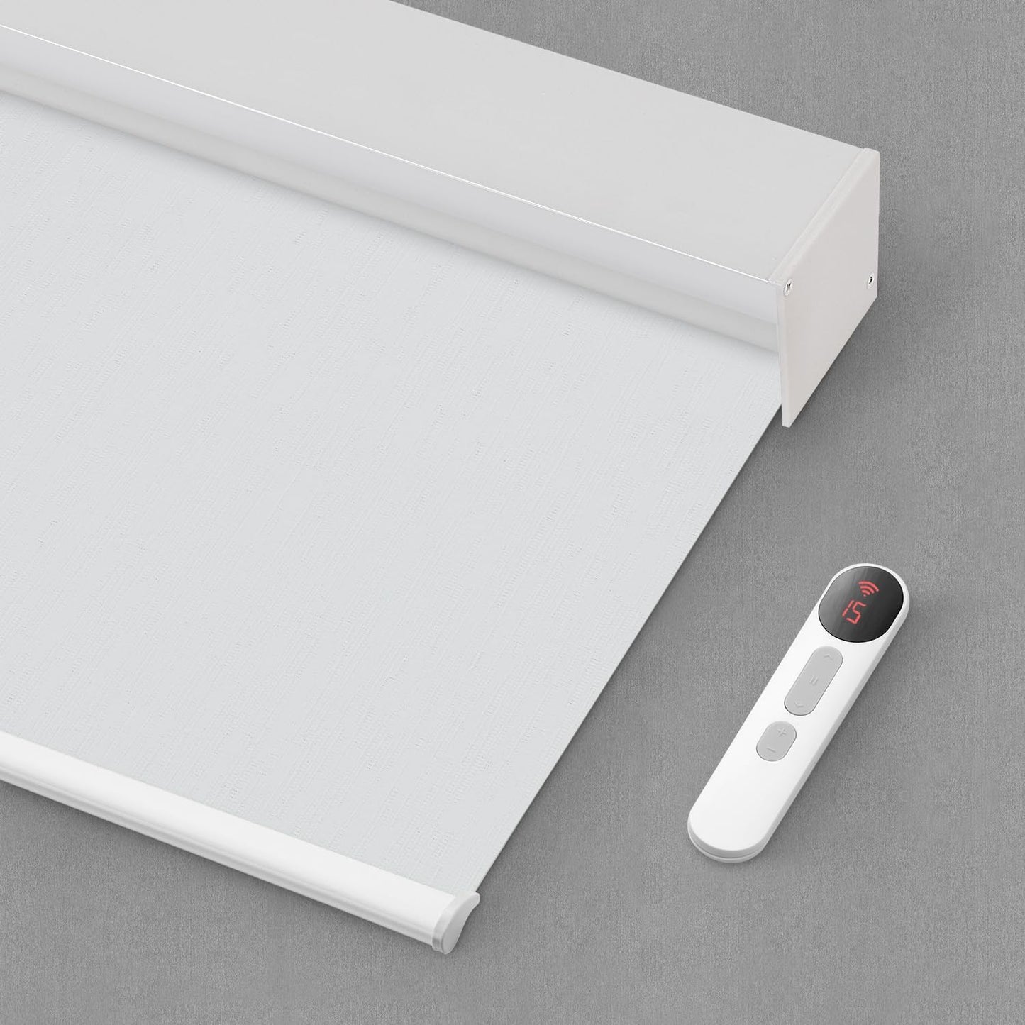 Bringnox Motorized Blinds with Remote,100% Blackout Smart Roller Blinds Compatible with Apple Homekit Google Home and Alexa Via HUB,and Customized(Linen Stone-01)