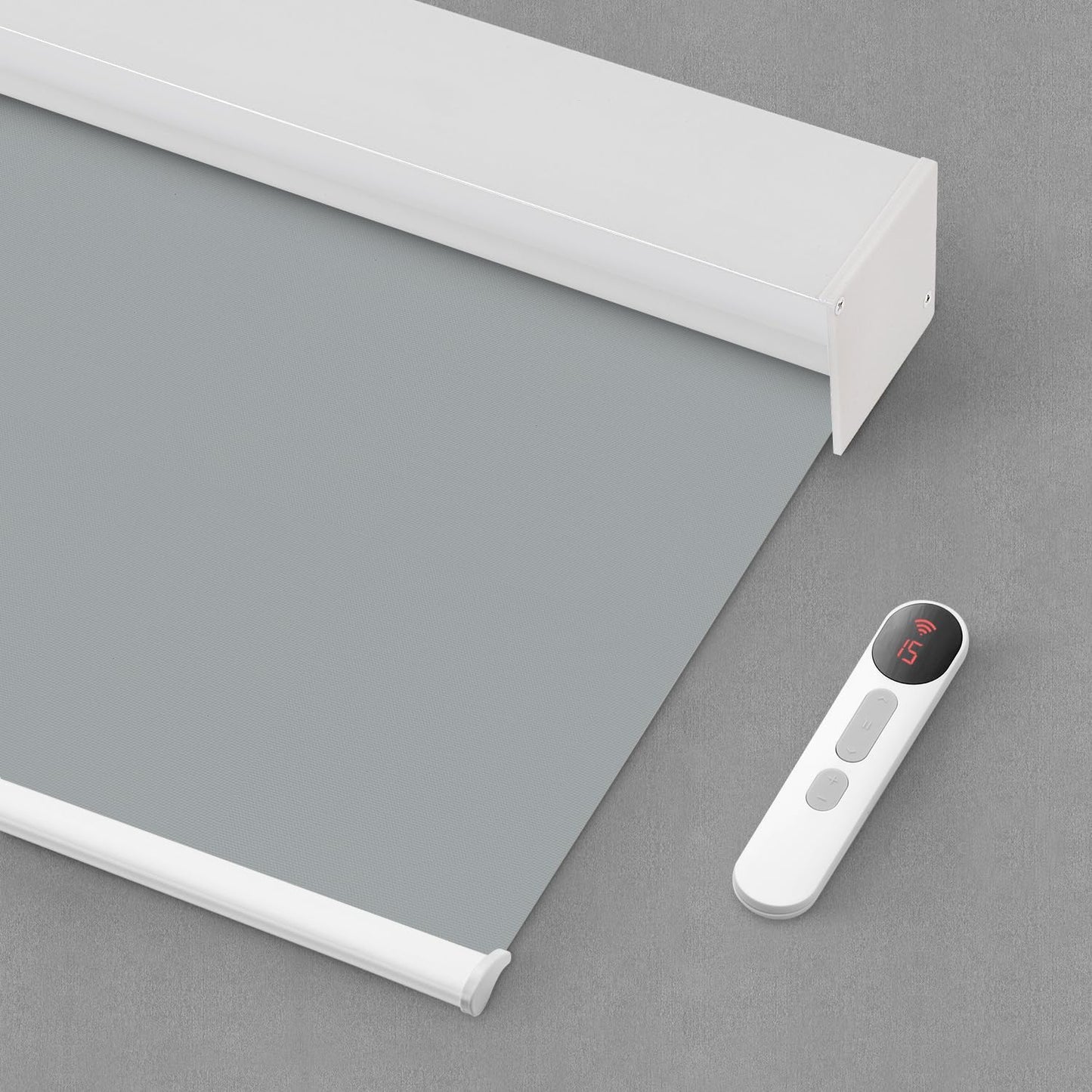 Bringnox Motorized Blinds with Remote,100% Blackout Smart Roller Blinds Compatible with Apple Homekit Google Home and Alexa Via HUB,and Customized(Linen Stone-01)
