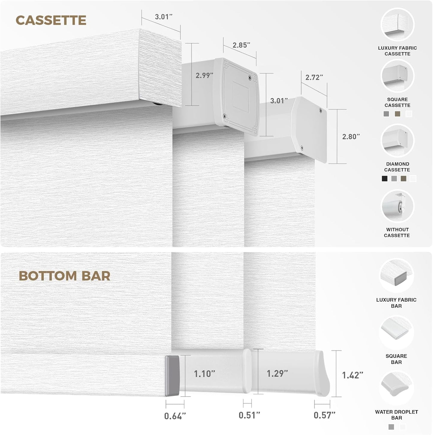 Motorized Blinds with Remote, 100% Blackout Smart Blinds, Automatic Shades for Windows, Electric Window Coverings, Compatible with Alexa Google and Homekit (Light Chaser-Perla Bianca BO)