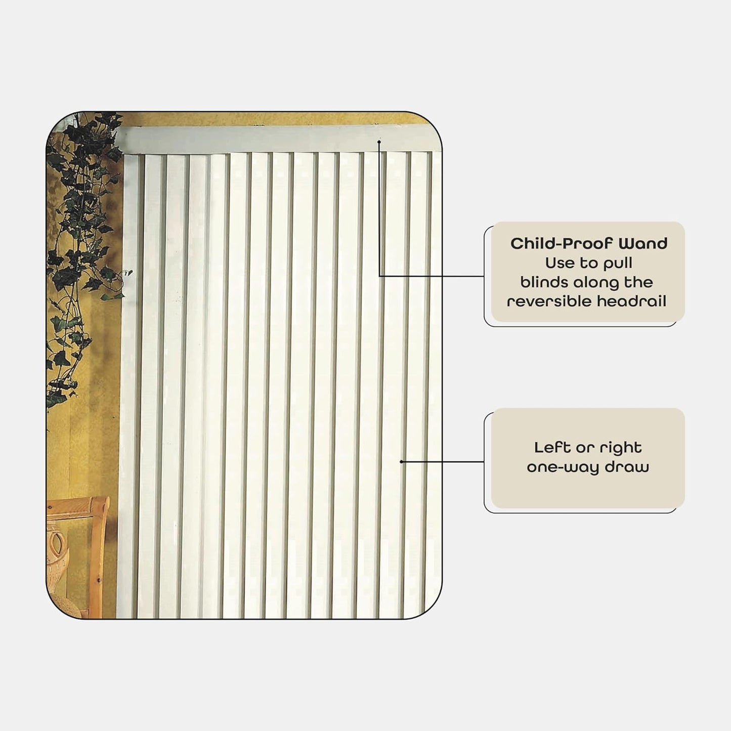 Vertical Hard Window Patio Blinds - White, 84" L x 78" W Ribbed & 3-1/2-Inch Vane - Easy Installation for All Patio Doors, Hardware Included - Aluminum Track for Durability, Anti-Static Slats