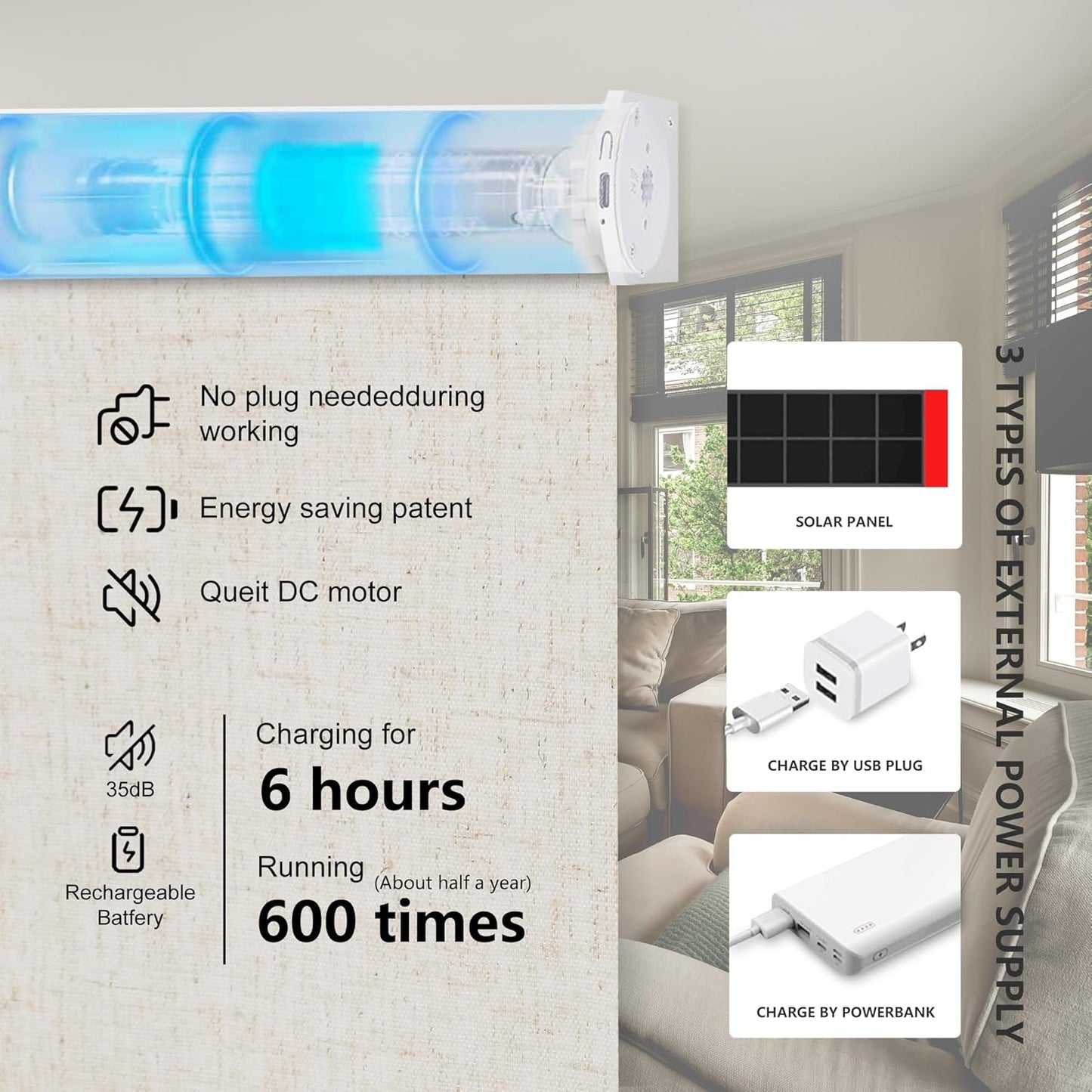Bringnox Motorized Blinds with Remote,100% Blackout Smart Roller Blinds Compatible with Apple Homekit Google Home and Alexa Via HUB,and Customized(Linen Stone-01)