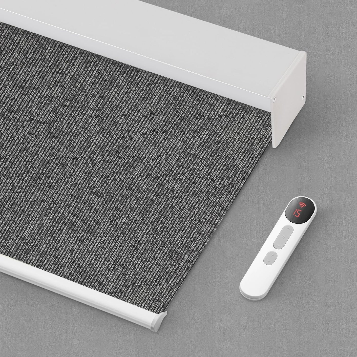 Bringnox Motorized Blinds with Remote,100% Blackout Smart Roller Blinds Compatible with Apple Homekit Google Home and Alexa Via HUB,and Customized(Linen Stone-01)