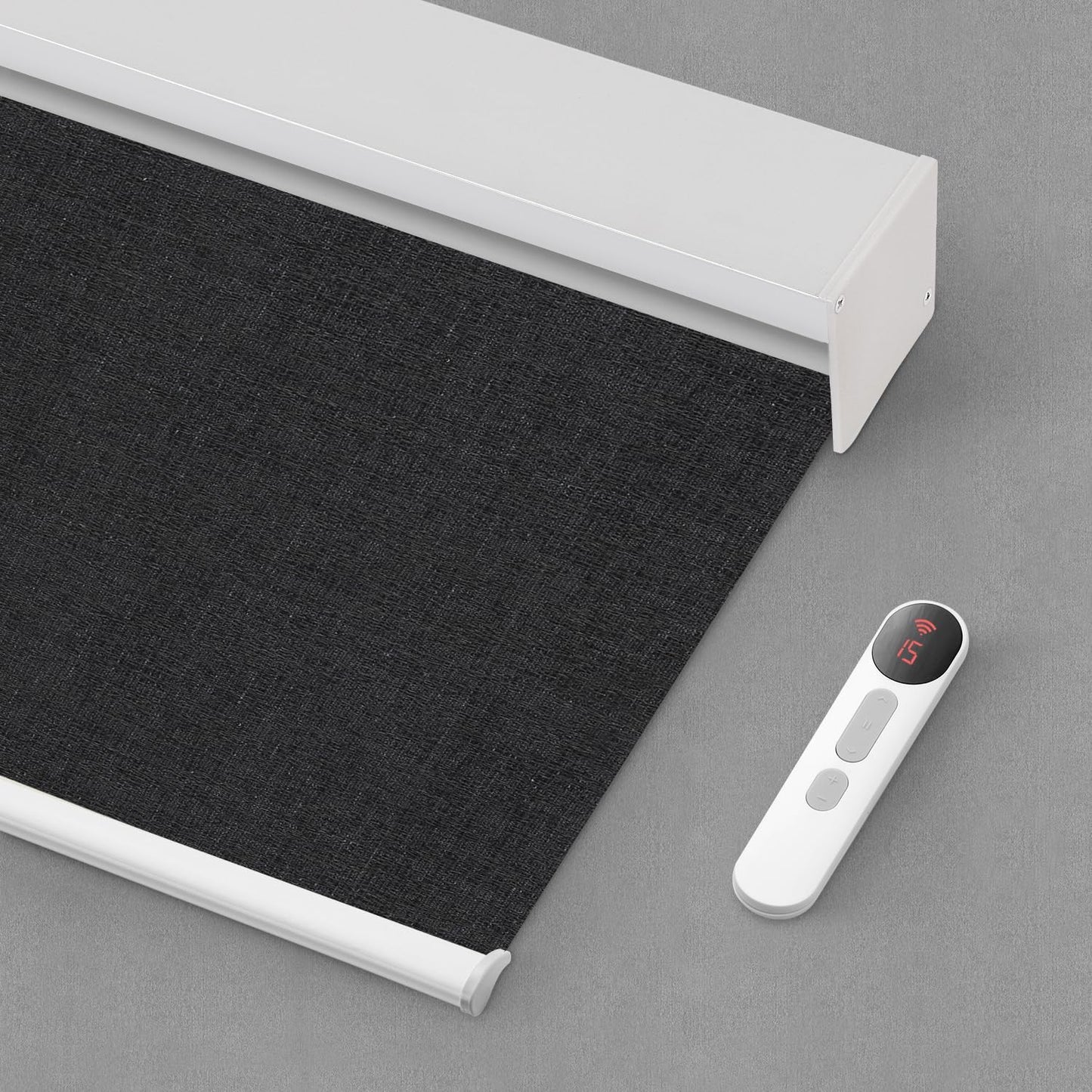 Bringnox Motorized Blinds with Remote,100% Blackout Smart Roller Blinds Compatible with Apple Homekit Google Home and Alexa Via HUB,and Customized(Linen Stone-01)