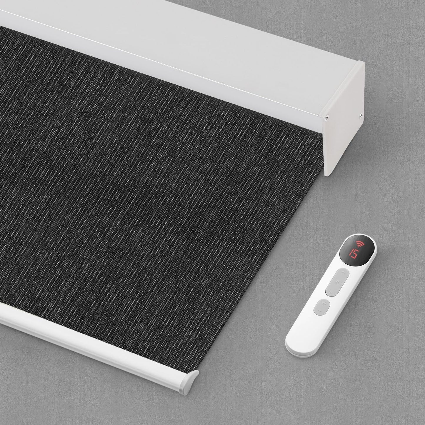Bringnox Motorized Blinds with Remote,100% Blackout Smart Roller Blinds Compatible with Apple Homekit Google Home and Alexa Via HUB,and Customized(Linen Stone-01)